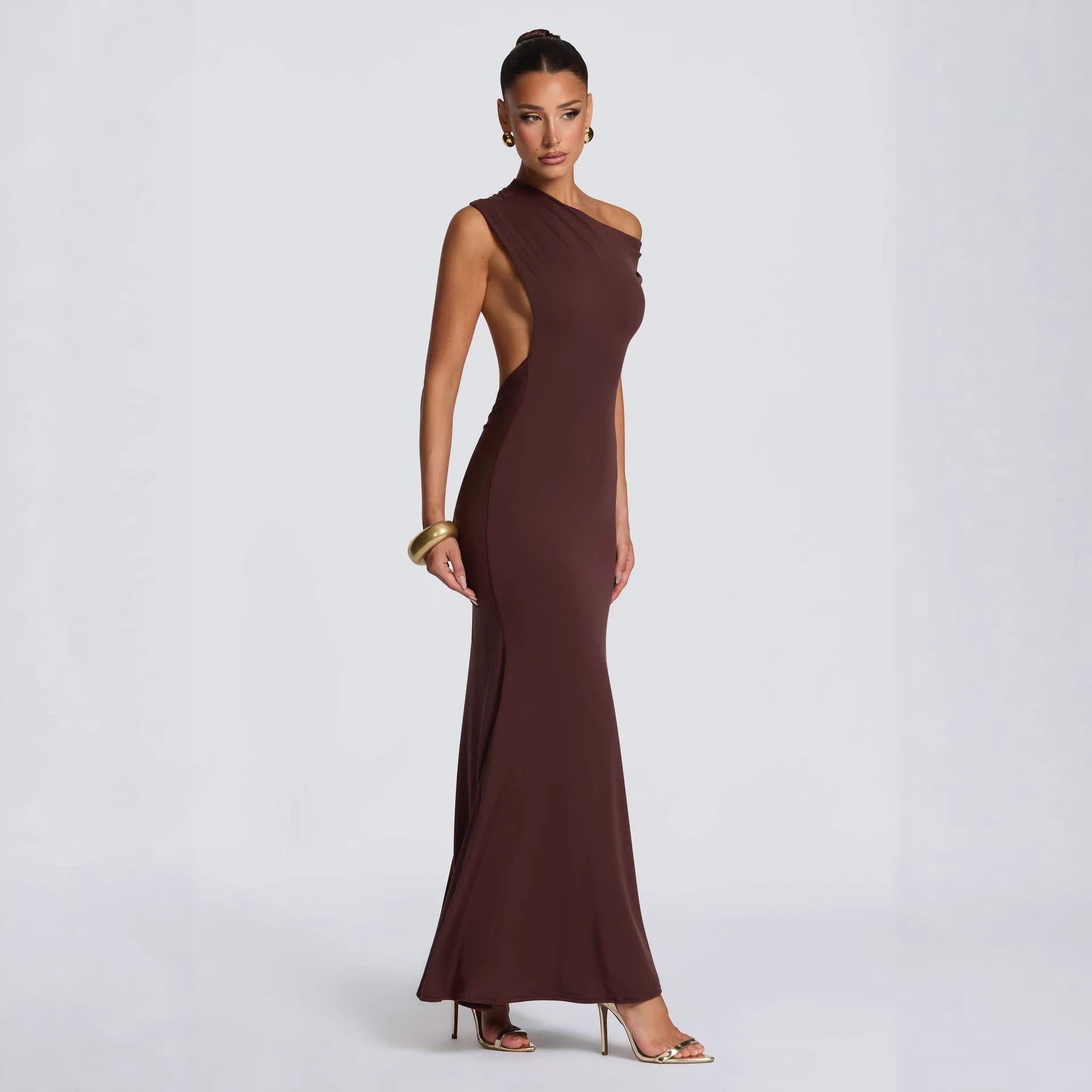 Asymmetric Off-Shoulder High-End Evening sexy Dress