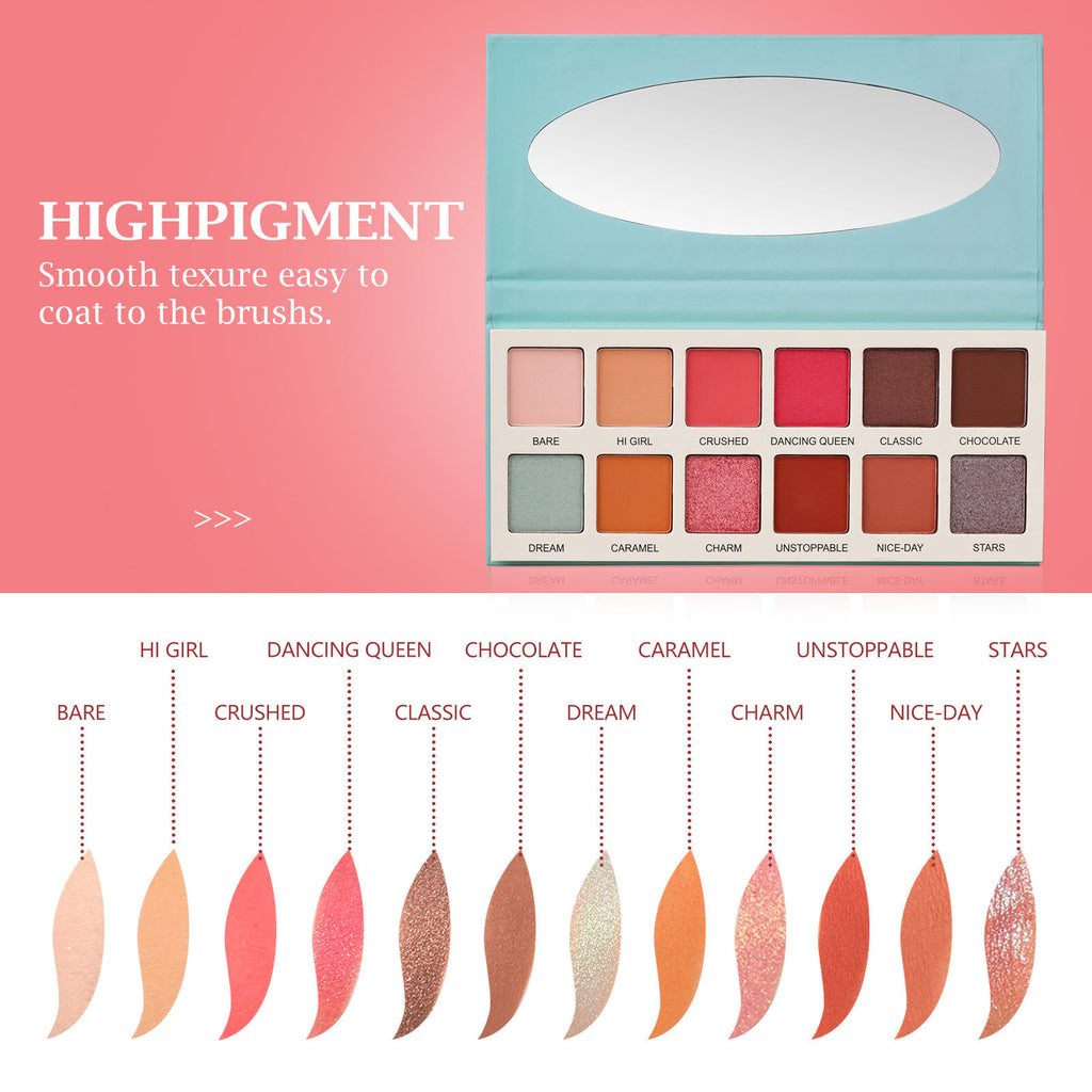 Las Chicas Cruelty-Free Cream 12-Color Eyeshadow Palette