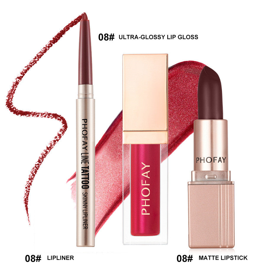 Amaris  Ultra-Glossy Lip Gloss Matte Lipstick Lipliner