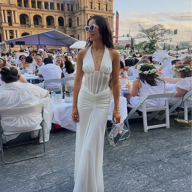 Elegant Backless Quality Banquet Gown dress