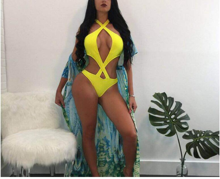 Halter Cross Bikini Set