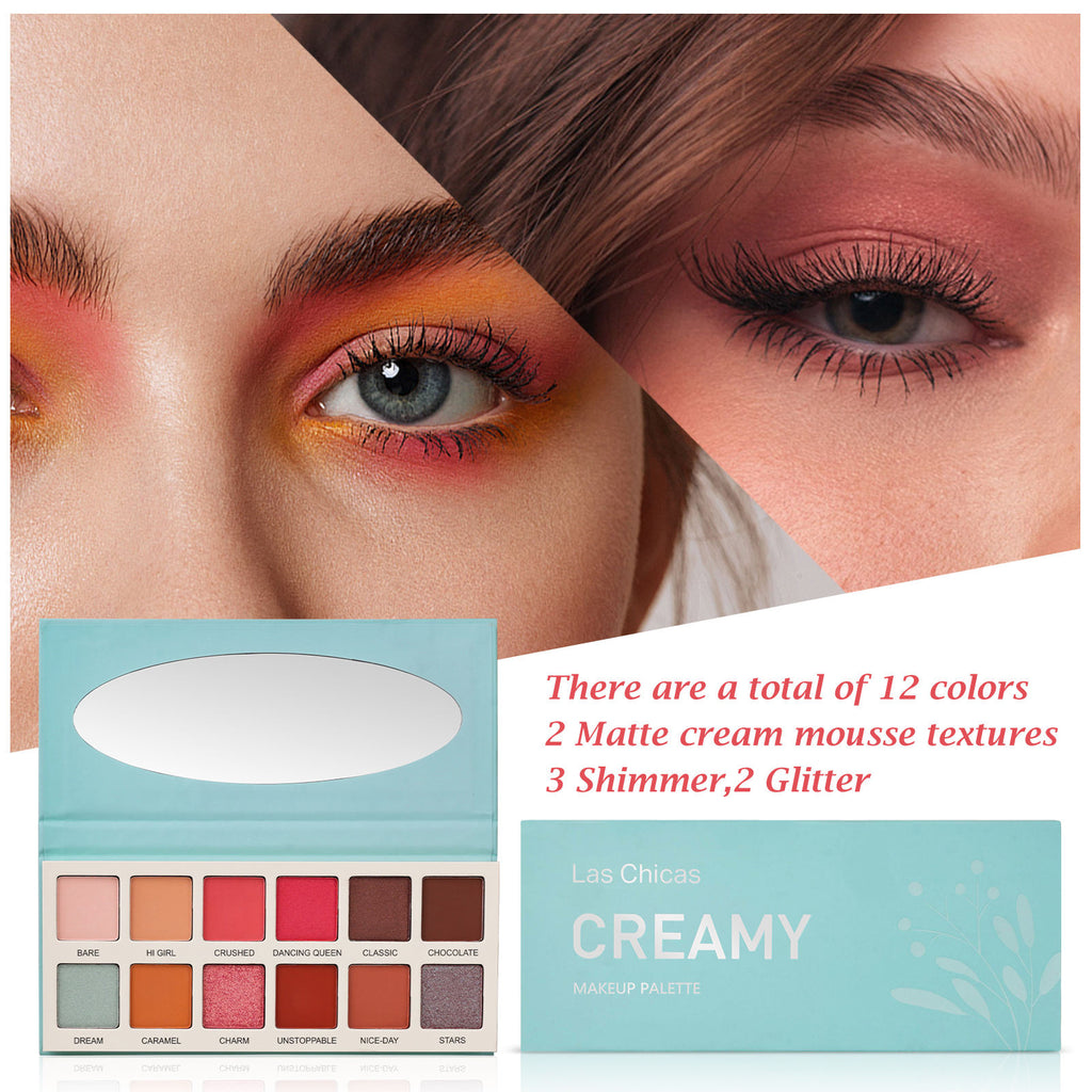 Las Chicas Cruelty-Free Cream 12-Color Eyeshadow Palette