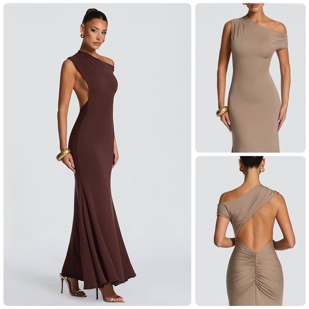Asymmetric Off-Shoulder High-End Evening sexy Dress