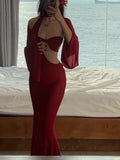 Amaris red  Maxi Dress
