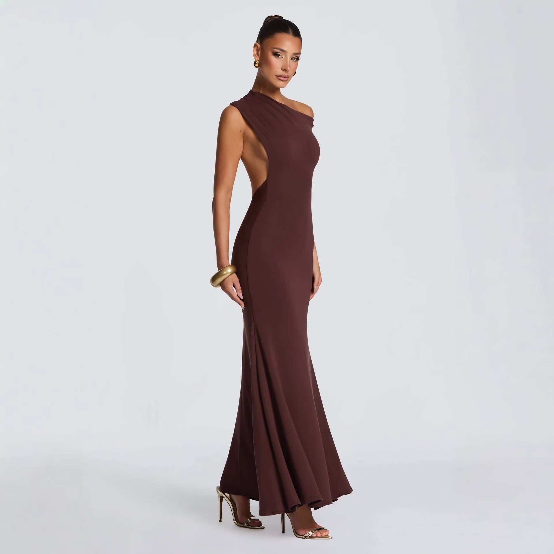 Asymmetric Off-Shoulder High-End Evening sexy Dress