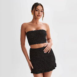 Sexy Hollow-Out Knitted Long-Sleeve Dress