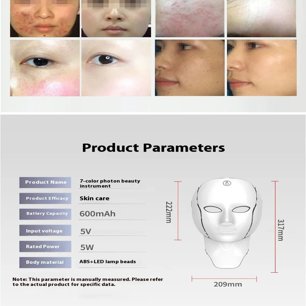 ✨ AMARIS LED Face &amp; Neck Therapy Mask Anti-Aging